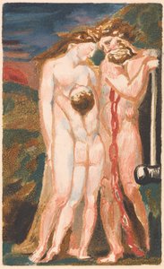 Het eerste boek van Urizen, plaat 18 (Bentley 21) door William Blake