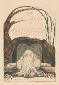 Het eerste boek van Urizen, Plaat 1, "Het eerste boek van Urizen." (Bentley 1) door William Blake