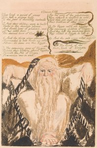Het Eerste Boek van Urizen, Plaat 25, "Ze leefden een periode van jaren..." (Bentley 28) door William Blake