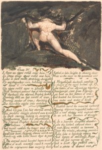 Het Eerste Boek van Urizen, Plaat 9, "Hoofdstuk: IV | 1 Eeuwen op eeuwen rolden over hem . . . ." (Bentley 10)