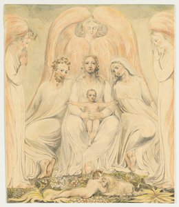 De Heilige Familie (ook bekend als Christus in de Schoot van de Waarheid) door William Blake