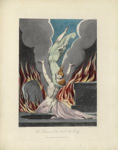 De Vereniging van de Ziel en het Lichaam, illustratie uit "The Grave" door Robert Blair, gegraveerd door Louis Schiavonetti