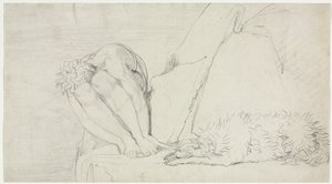 De Gedachte aan de Dood alleen, de Angst Vernietigt, c. 1795 door William Blake