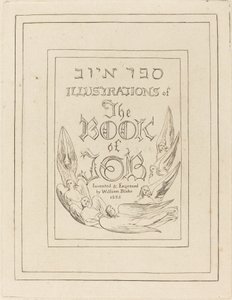 Titelpagina van de gegraveerde illustraties bij het Boek Job door William Blake