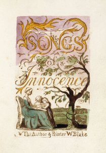 Titelpagina, uit "Songs of Innocence", 1789 door William Blake