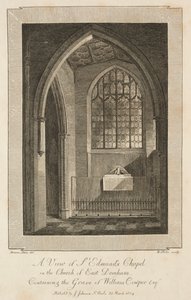 Uitzicht op St. Edmunds Kapel in de kerk van East Dereham..., 1804 door William Blake