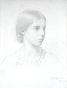 Portret van een jonge vrouw door William Blake Richmond