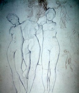 Drie naakten door William Blake Richmond