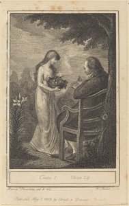 Canto I, Vers 29 door William Blake after Mary Ann Flaxman