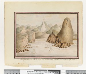 Versterkte Baai aan de Wt-kant van de ingang van Rio Janeiro Kust van Brazilië