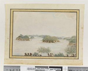 ZW. Arm van Broken Bay New South Wales vanaf een Eiland bij de Ingang. Sepr 1789