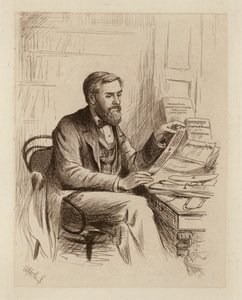 Julius Eggeling, Professor in Sanskriet en Vergelijkende Filologie (gravure) door William Brassey (after) Hole