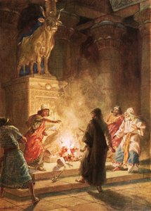Een profeet van God veroordeelt de afgoderij van Jerobeam door William Brassey Hole