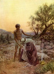 Abraham en Isaak op de berg Moria door William Brassey Hole