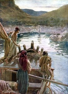 Jezus verschijnt aan de discipelen aan het meer van Galilea door William Brassey Hole