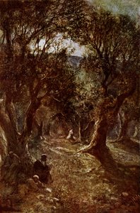 Jezus biddend in de tuin van Getsemane