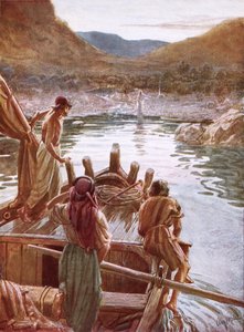 Jezus toont zich aan Petrus en anderen bij de Zee van Galilea door William Brassey Hole