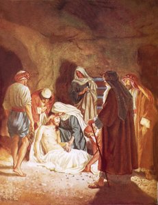 Jozef van Arimathea legt het lichaam van Jezus in zijn eigen graf