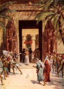 Mozes en Aäron voor de farao door William Brassey Hole
