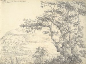 Een Uitzicht op Nice vanaf de Heuvels in het Westen door William Brockedon