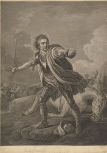 David Garrick als Richard III in de Drury Lane Theatre uitvoering, 1759 door William Bromley