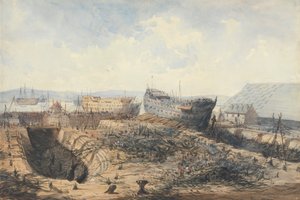 Plymouth Dockyard na de brand