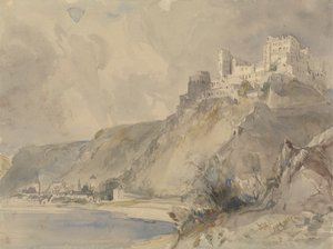Rheinfels en St. Goar door William Callow