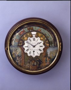 Wijzerplaat klok, eind 19e eeuw, wijzerplaat ca. 1770 door William Carter