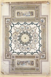 Ontwerp voor het plafond van de bibliotheek in Woburn Abbey