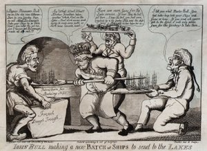 John Bull maakt een nieuwe lading schepen om naar de meren te sturen