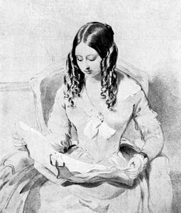Koningin Victoria leest depêches, ca. 1840s door William Charles Ross