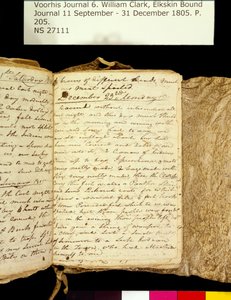 Clark Familie Collectie - Deel 6. Elkskin Journal, pagina 205, 22-23 december 1805 door William Clark
