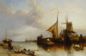 Een scène bij Monnikendam aan de Zuiderzee