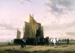 Aan de kust bij Yarmouth (een van een paar) door William Collins