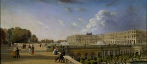 Het paleis en terras in Versailles, c.1825-35 door William Cowen