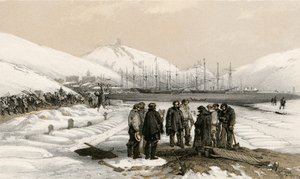Graven aan het hoofd van de haven in Balaklava door William Crimea Simpson