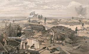 Het interieur van de Redan, genomen vanaf de linkerzijde kijkend naar de Salient-hoek, kijkend naar het zuiden