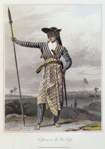 Een Javaan in oorlogskleding, pl. 5 uit Vol I van 