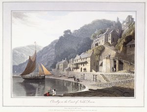 Clovelly, aan de kust van Noord-Devon door William Daniell