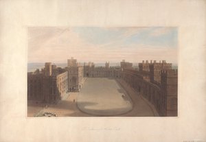 Het binnenplein, Windsor Castle - Uitzicht vanaf de Ronde Toren, Windsor Castle door William Daniell
