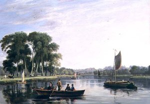 Uitzicht op de Theems bij Richmond door William Daniell