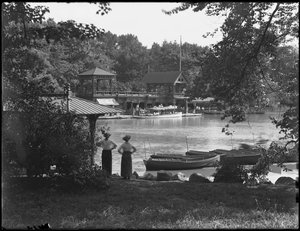 Het Boothuis, Central Park, New York City, 19 juli 1914 door William Davis Hassler