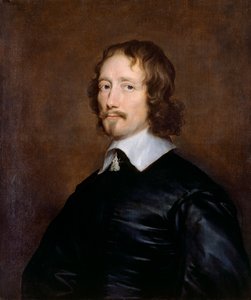 Portret van John Hampden, Engelse politicus en parlementslid, midden 17e eeuw door William Dobson