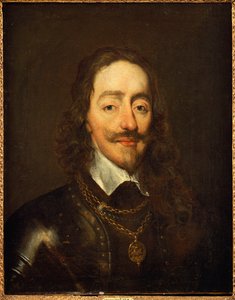 Portret van koning Karel I in harnas en de Orde van de Kousenband door William Dobson