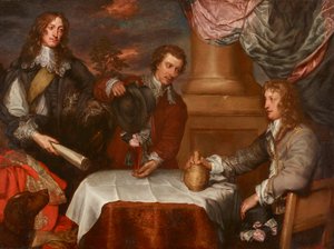Portret van Prins Rupert, Kolonel William Legge (waarschijnlijk) en Kolonel John Russell
