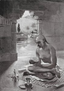 Kalidasa schrijft de "Wolk Boodschapper," 375 AD
