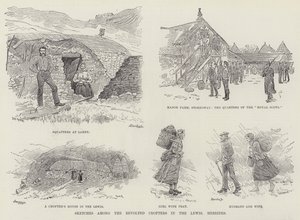 Schetsen onder de Opstandige Crofters in de Lewis, Hebriden door William Douglas Almond
