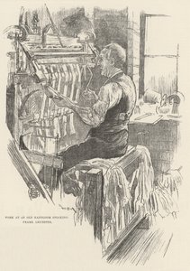 Werk bij een oude handweefgetouw, Leicester door William Douglas Almond