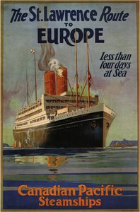 Canadian Pacific St. Lawrence Route naar Europa, 1925