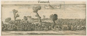 Tamworth - Panorama: kopergravure, nd [17e eeuw]